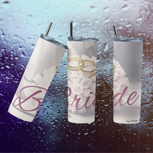 CUSTOMIZABLE BRIDE, BRIDESMAID, or MAID OF HONOR HOT OR COLD TUMBLER