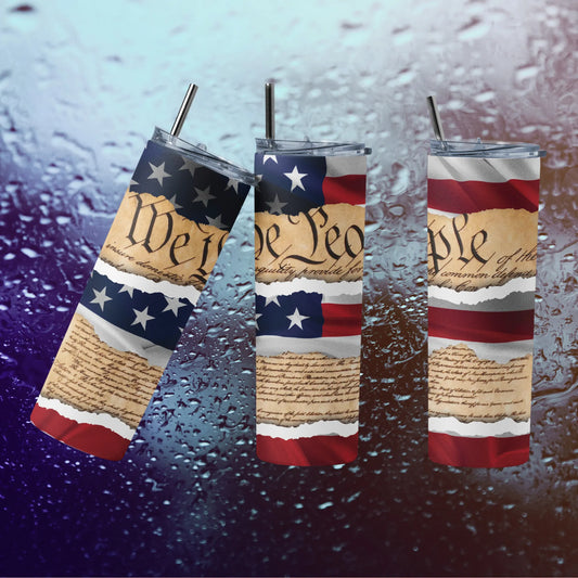 CUSTOMIZABLE WE THE PEOPLE HOT AND COLD TUMBLERS - Crazy Kat Design Co