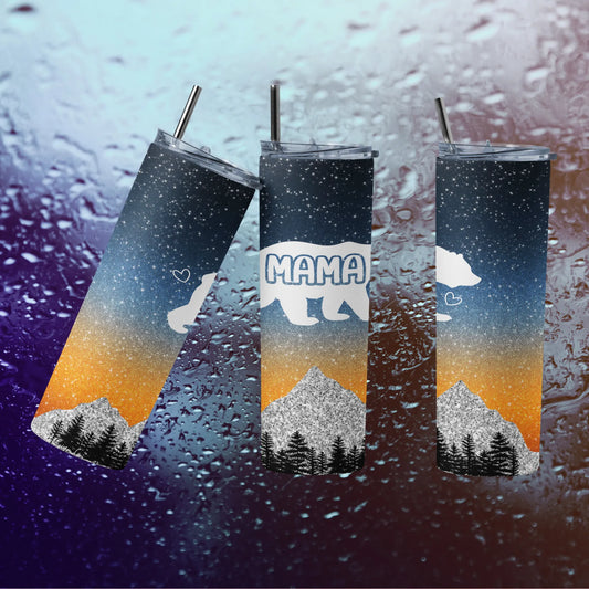 CUSTOMIZABLE MAMA BEAR HOT AND COLD TUMBLER - Crazy Kat Design Co
