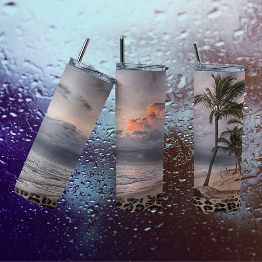 CUSTOMIZABLE BEACH HOT AND COLD TUMBLER