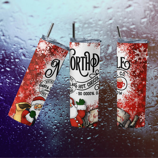 CUSTOMIZABLE NORTH POLE CHRISTMAS HOT AND COLD TUMBLERS - Crazy Kat Design Co