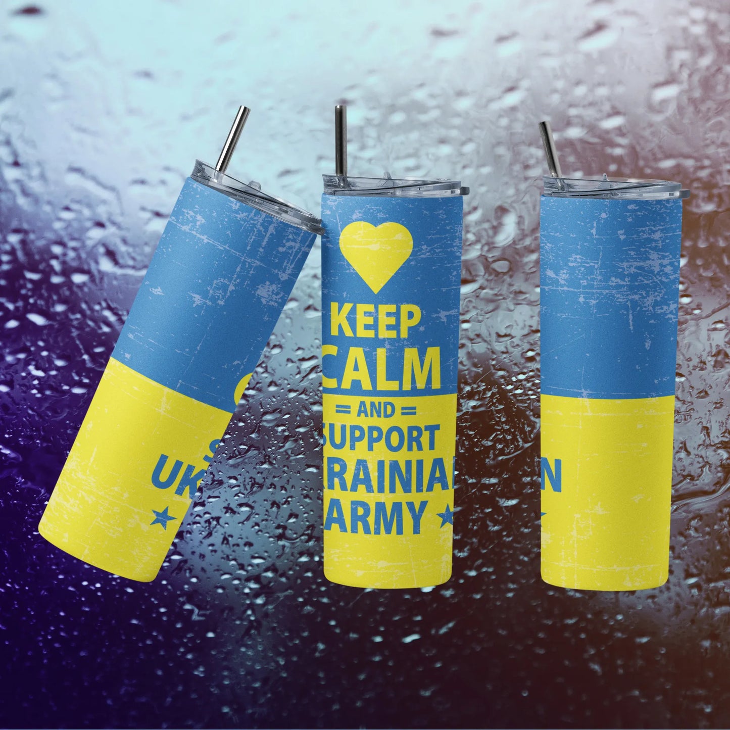 CUSTOMIZABLE STAND FOR UKRAINE HOT AND COLD TUMBLER - Crazy Kat Design Co