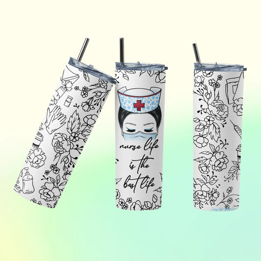 CUSTOMIZABLE NURSE TUMBLER - Crazy Kat Design Co