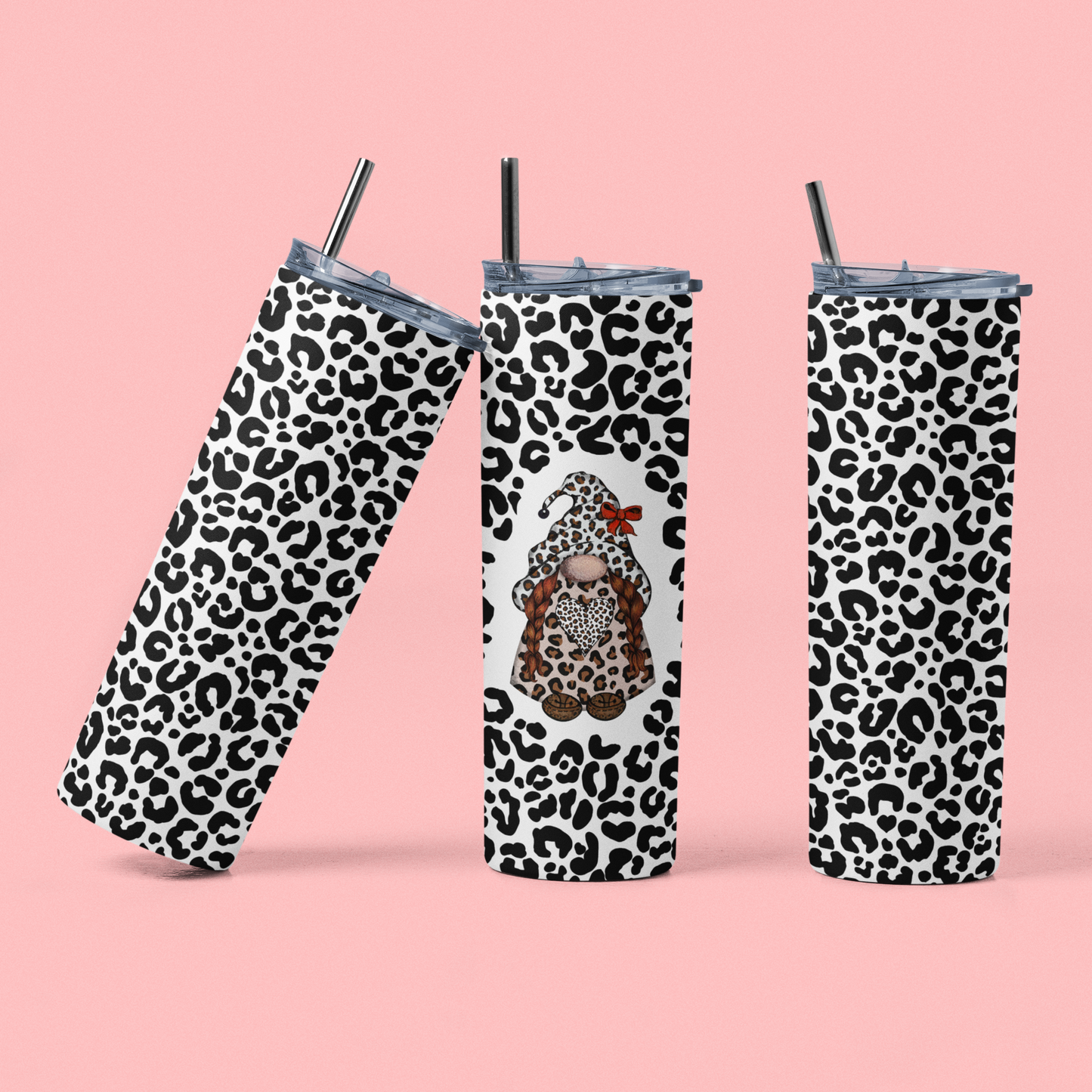 CUSTOMIZABLE LEOPARD GNOMES HOT AND COLD TUMBLERS