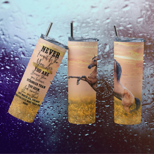 CUSTOMIZABLE HORSES HOT AND COLD TUMBLER - Crazy Kat Design Co