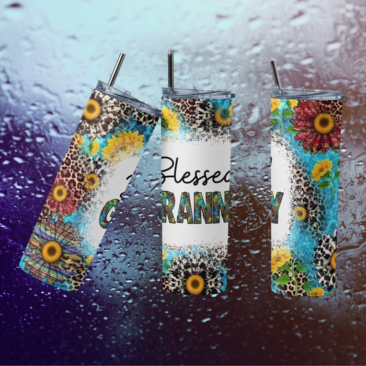 CUSTOMIZABLE BLESSED GRANNY HOT AND COLD TUMBLER - Crazy Kat Design Co