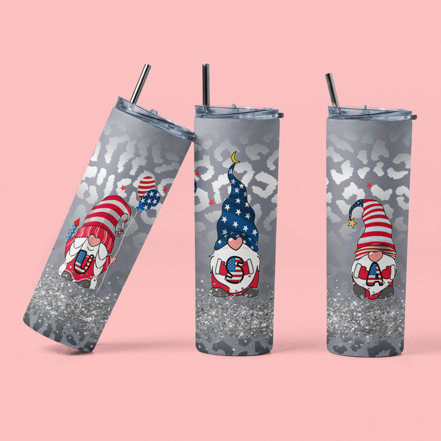 CUSTOMIZABLE GNOME 4TH OF JULY HOT AND COLD TUMBLER