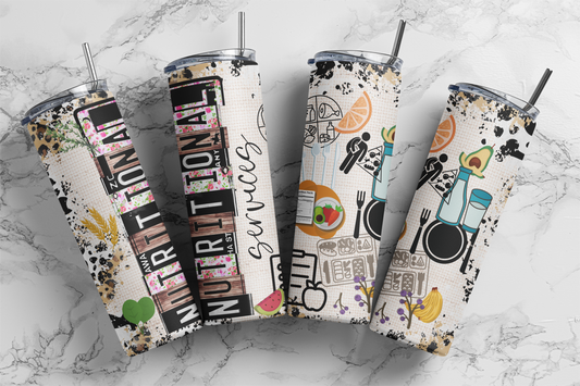 CUSTOMIZABLE NUTRITIONAL SERVICES HOT AND COLD TUMBLERS - Crazy Kat Design Co