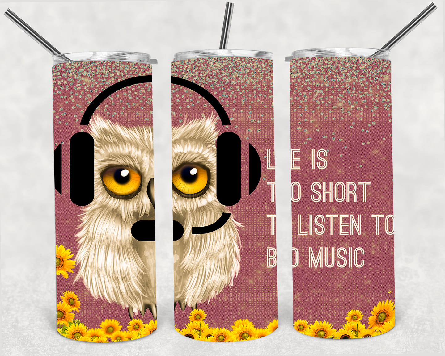 CUSTOMIZABLE LIFE IS TOO SHORT TO LISTEN TO BAD MUSIC HOT AND COLD TUMBLER
