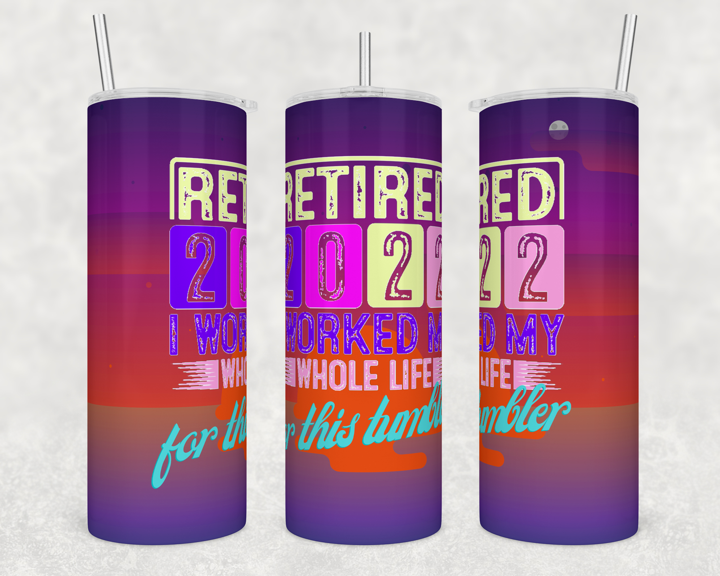 CUSTOMIZABLE RETIRED 2022 HOT AND COLD TUMBLER - Crazy Kat Design Co