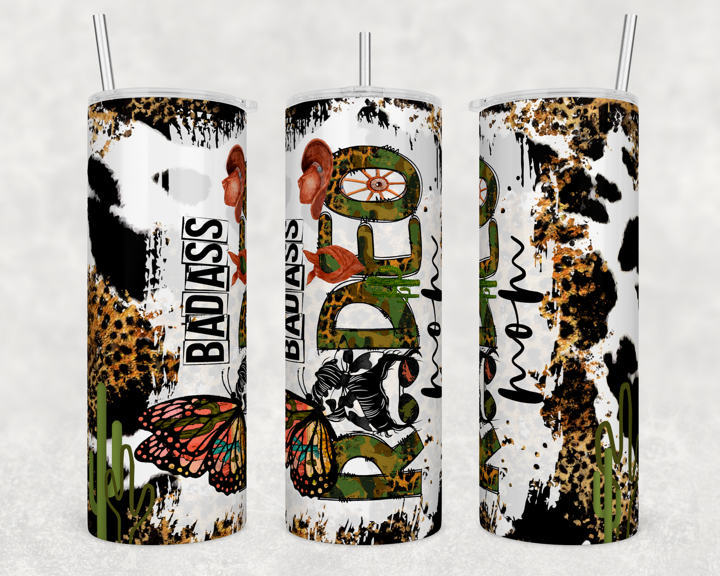 CUSTOMIZABLE BADASS RODEO MOM HOT AND COLD TUMBLERS