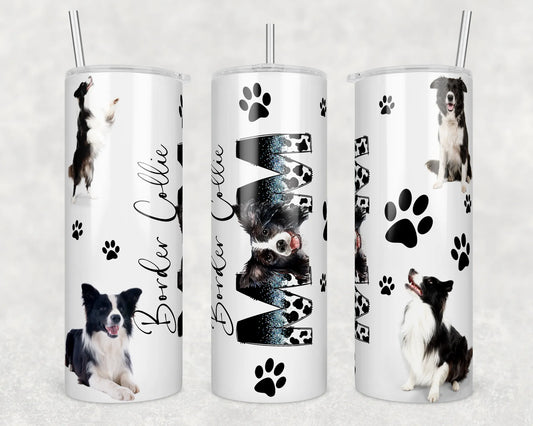 CUSTOMIZABLE BORDER COLLIE MOM HOT AND COLD TUMBLER - Crazy Kat Design Co