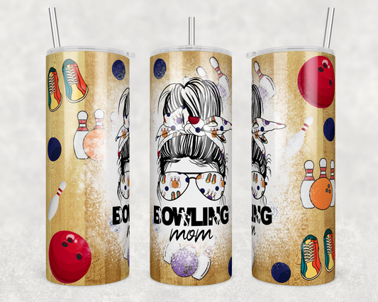 CUSTOMIZABLE BOWLING MOM HOT AND COLD TUMBLERS