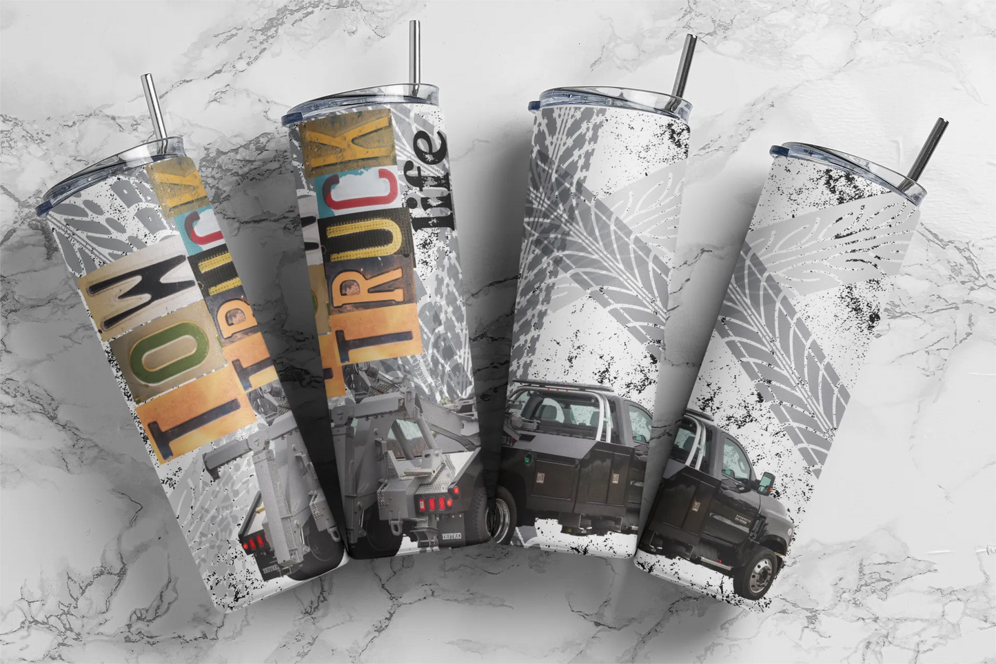 CUSTOMIZABLE TOW TRUCK HOT AND COLD TUMBLERS - Crazy Kat Design Co